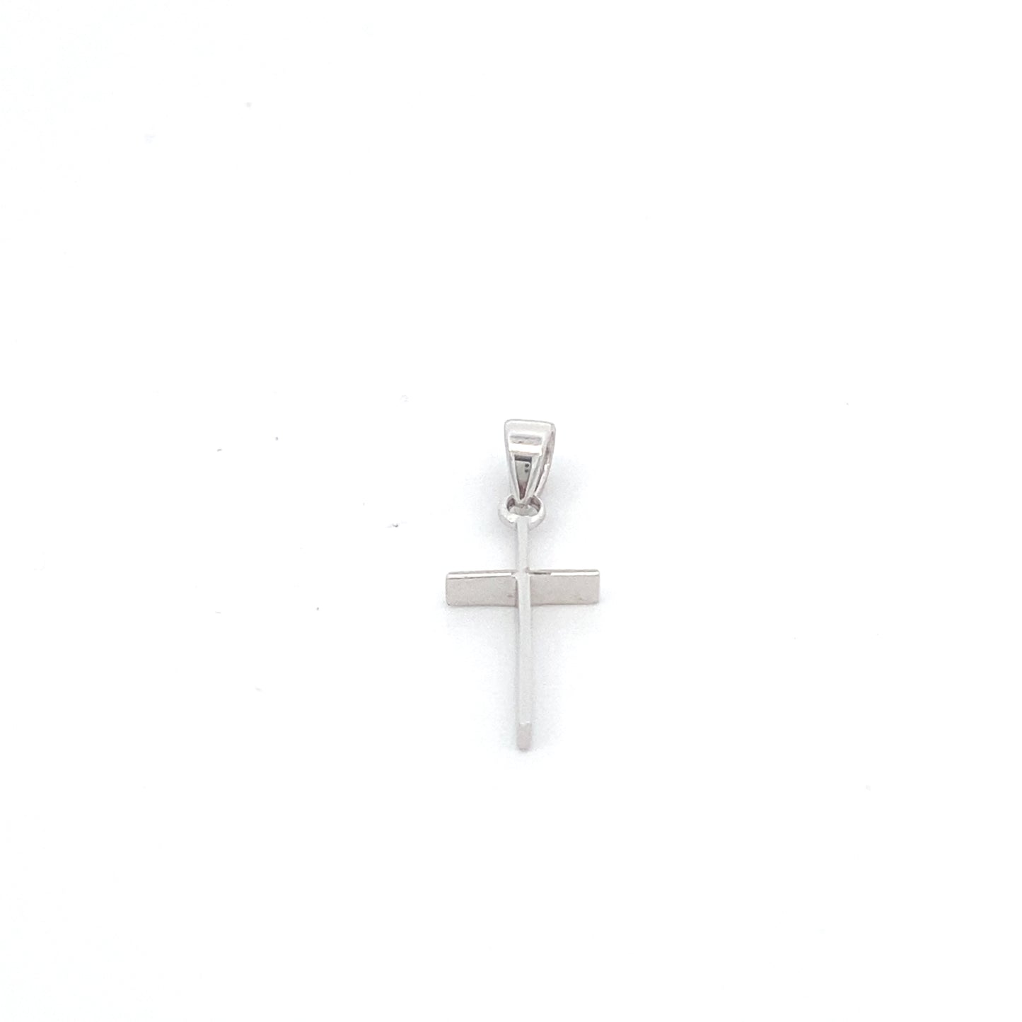 14K White Gold Small Cross Pendant | Luby Gold Collection | Luby
