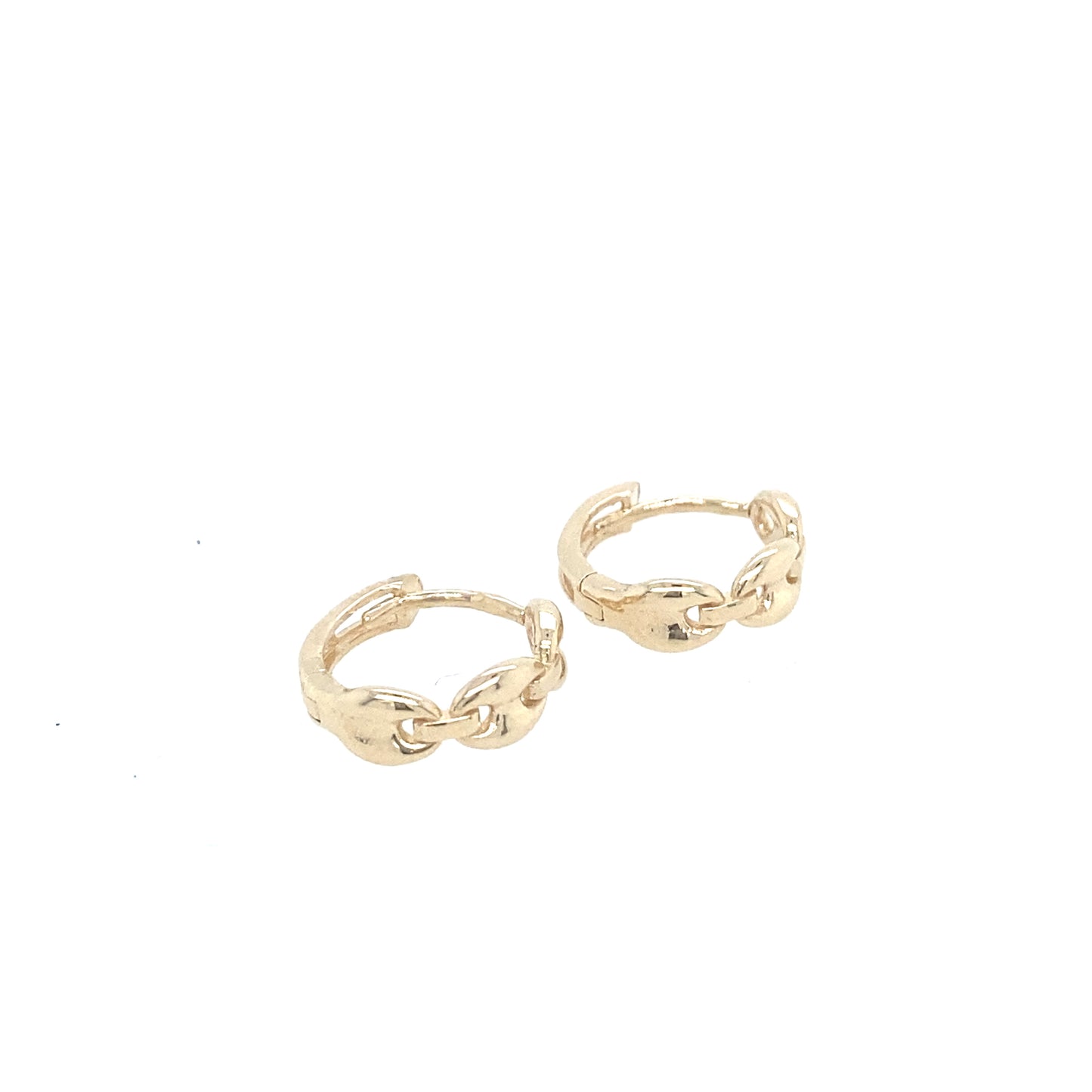 14K Gold Mini Coffee Beads Hoops | Luby Gold Collection | Luby