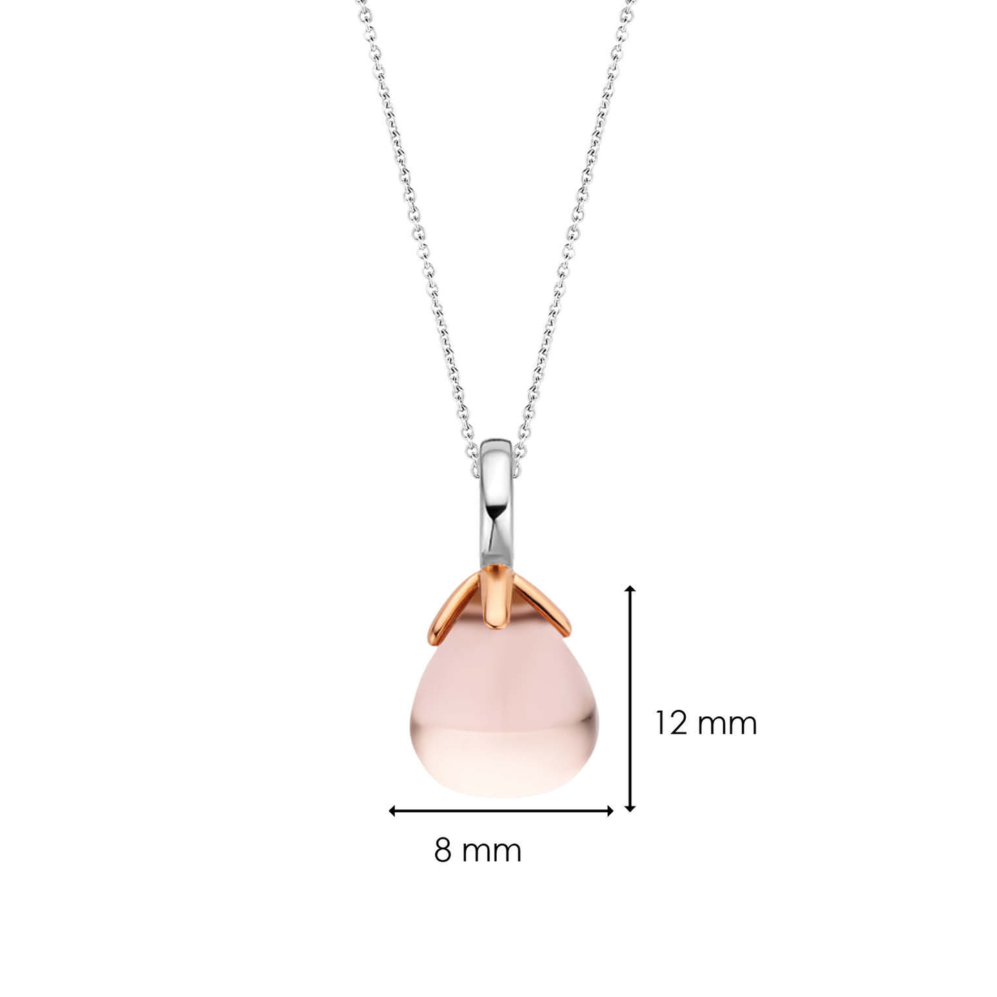 SMALL SOFT PINK FLOWERBUD NECKLACE | Ti Sento Milano | Luby