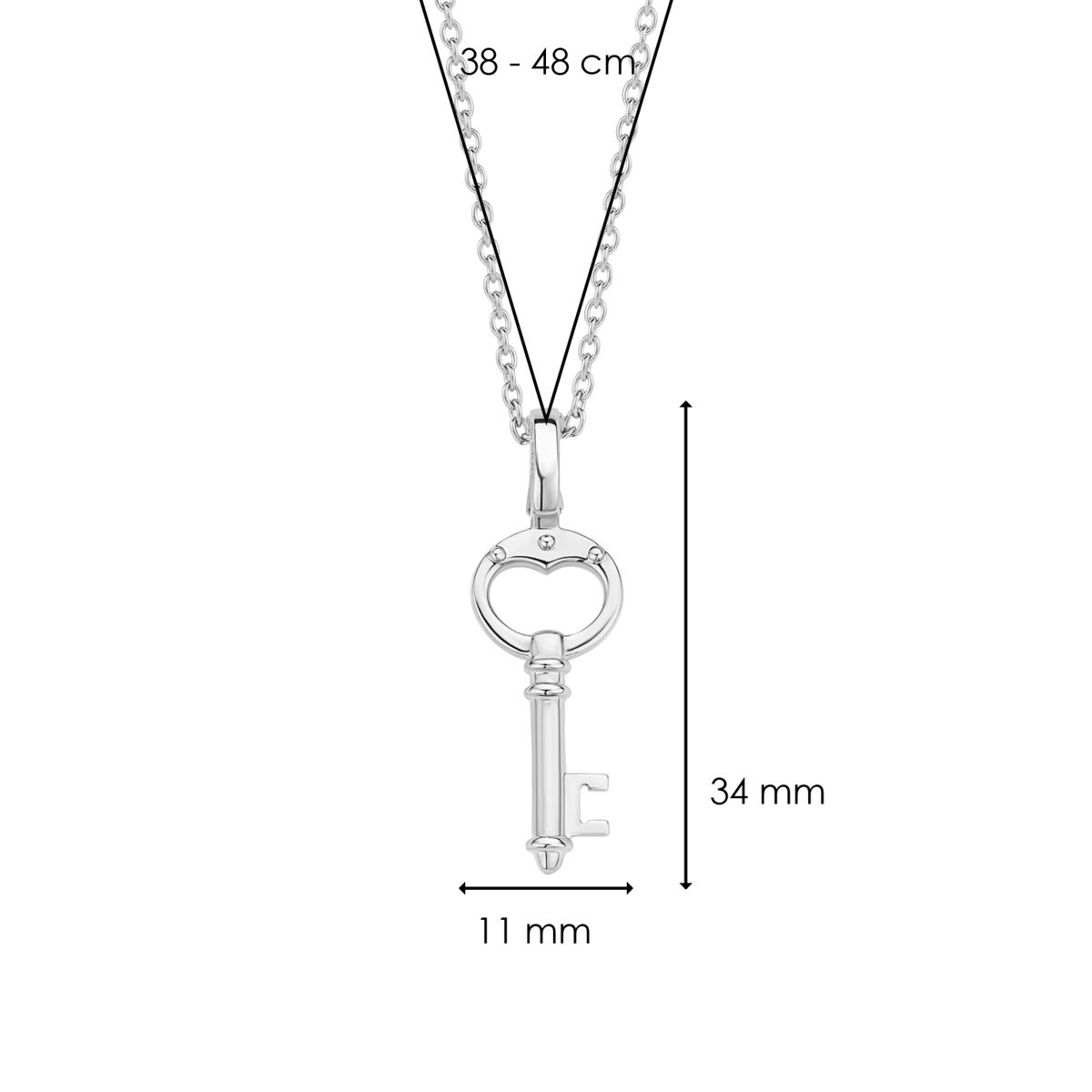 Ti Sento-Milano Key Pendant Necklace | Ti Sento Milano | Luby