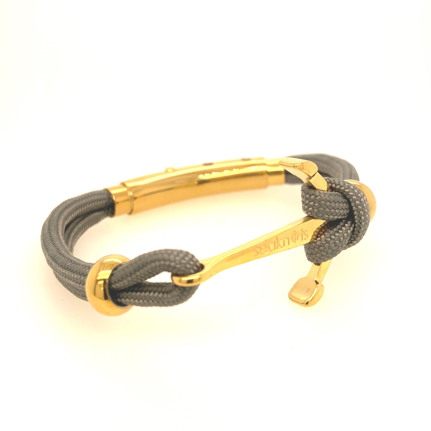 DOUBLE CORD W ANCHOR /KNOT/ BEADS GOLD | Seaknots | Luby