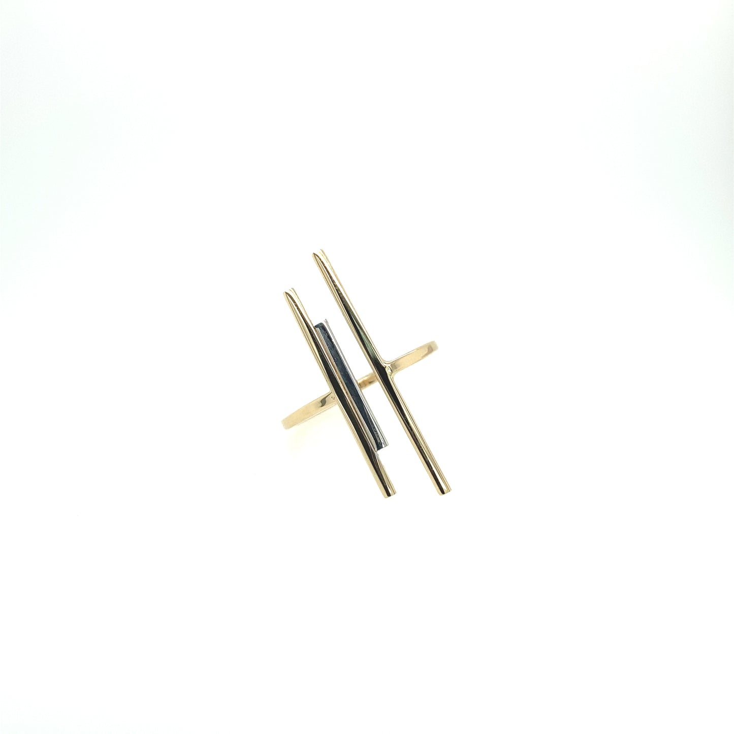 14K Gold 2T Line Ring | Luby Gold Collection | Luby