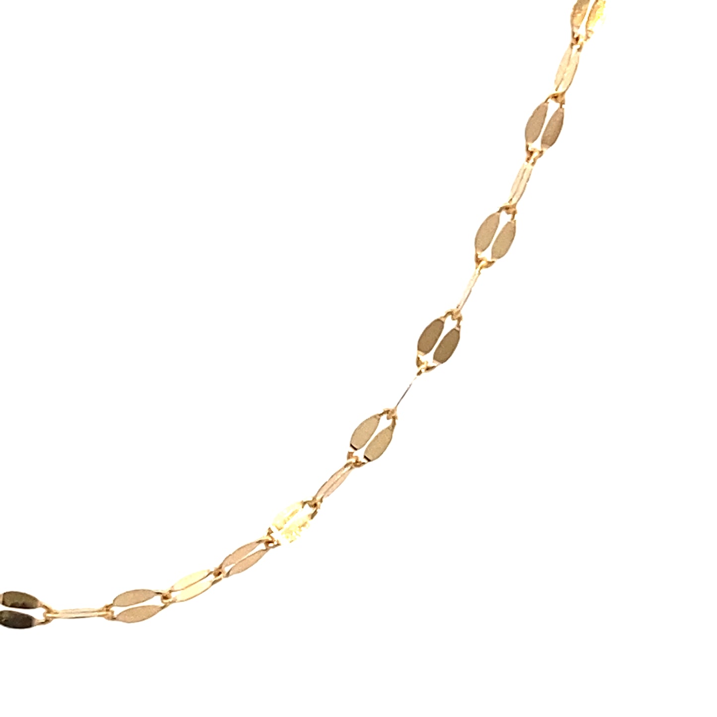 14K Gold Flat Link Chain | Luby Gold Collection | Luby