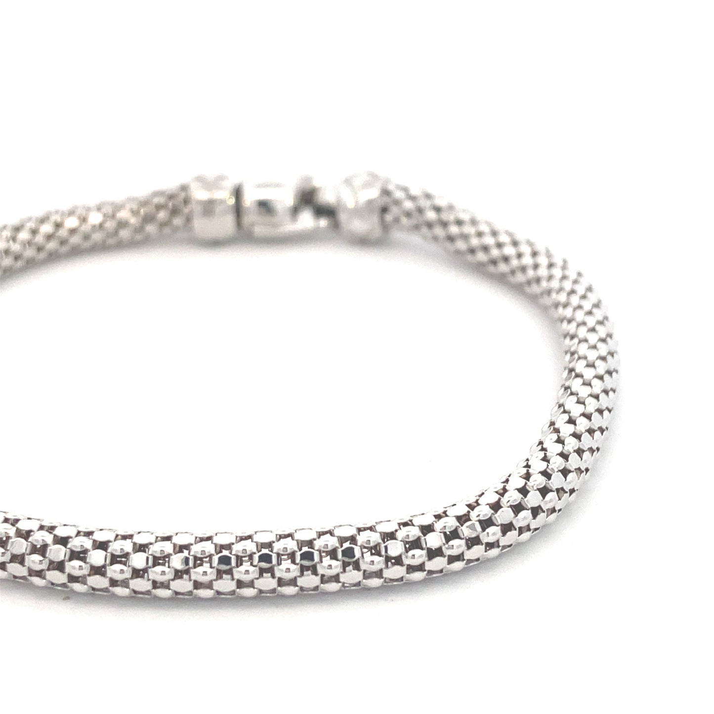 14K White Gold Bold Box Bracelet | Luby Gold Collection | Luby