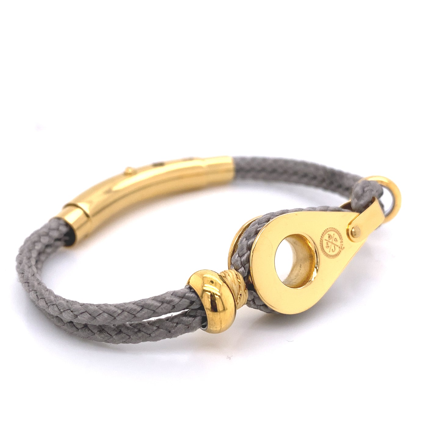 DOUBLE CORD W PULLEY-SHACKLE SILVER | Seaknots | Luby