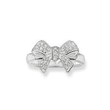 Glam & Soul Bow with Crystals Ring (Silver) | Thomas Sabo | Luby