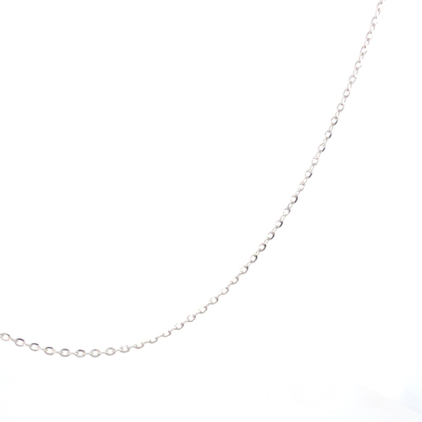 14K Gold White Gold Rolo Chain | Luby Gold Collection | Luby