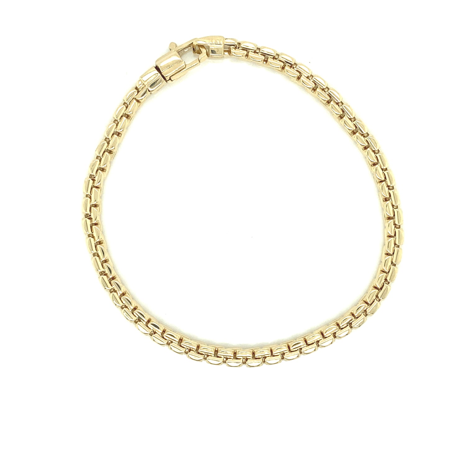 BOX ROUND DIAMOND CUT BRACELET | Luby Gold Collection | Luby