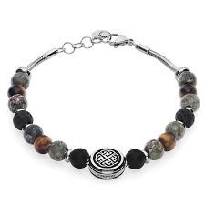 TJ Man Celtic Knot Stones Bracelet (Silver) | Brosway Italia | Luby