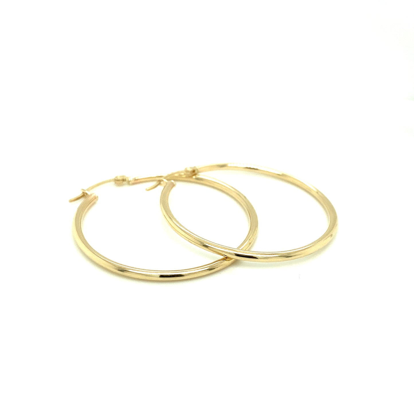 10K LARGE CIRCLE HOOPS | Luby Gold Collection | Luby