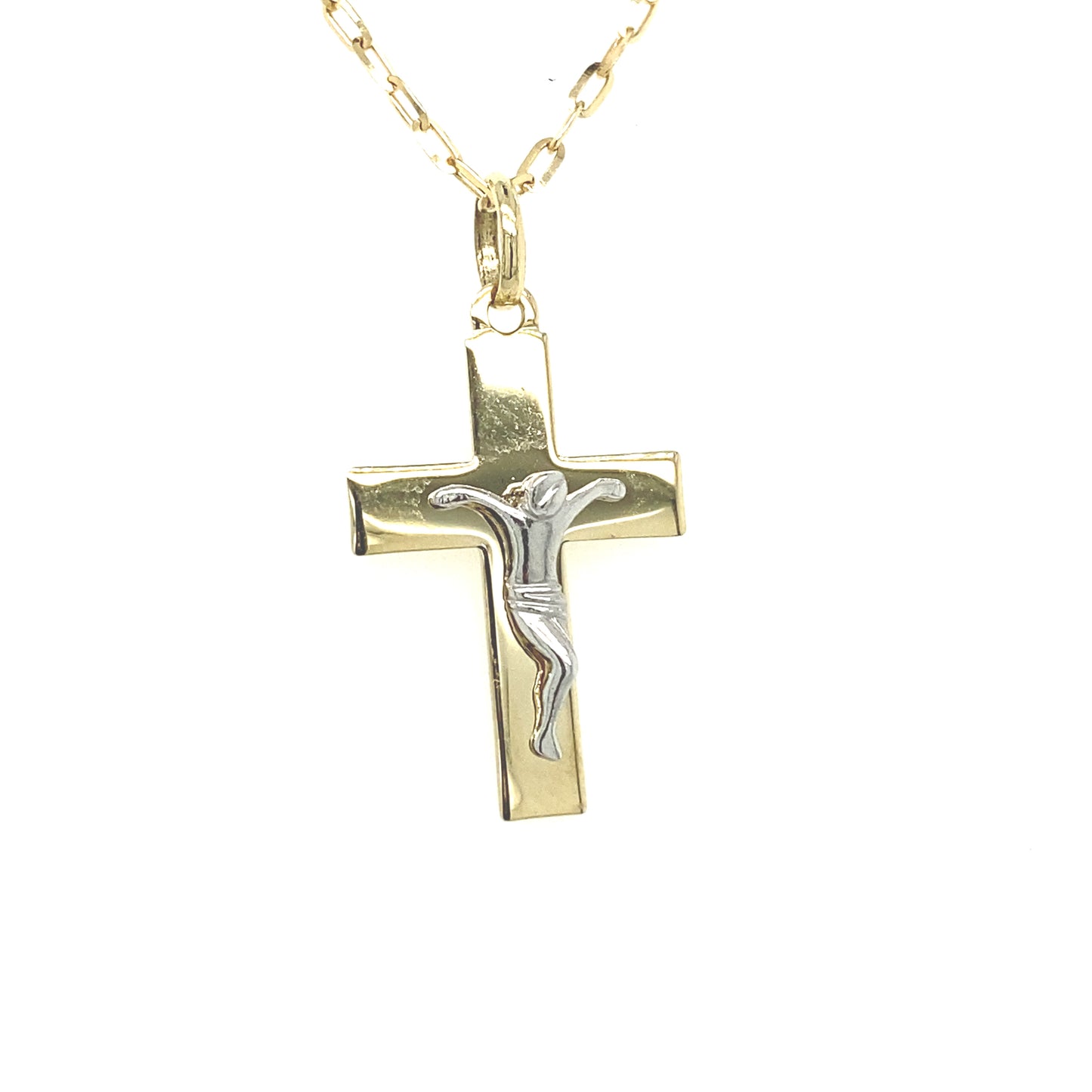 14k Gold Cross with Image | Luby Gold Collection | Luby