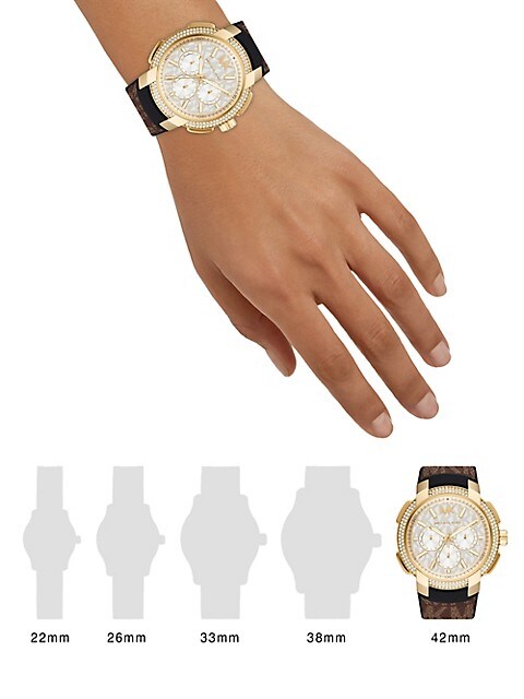 Michael Kors- Oversized Pavé Gold-Tone and Logo Sport Watch | Michael Kors | Luby