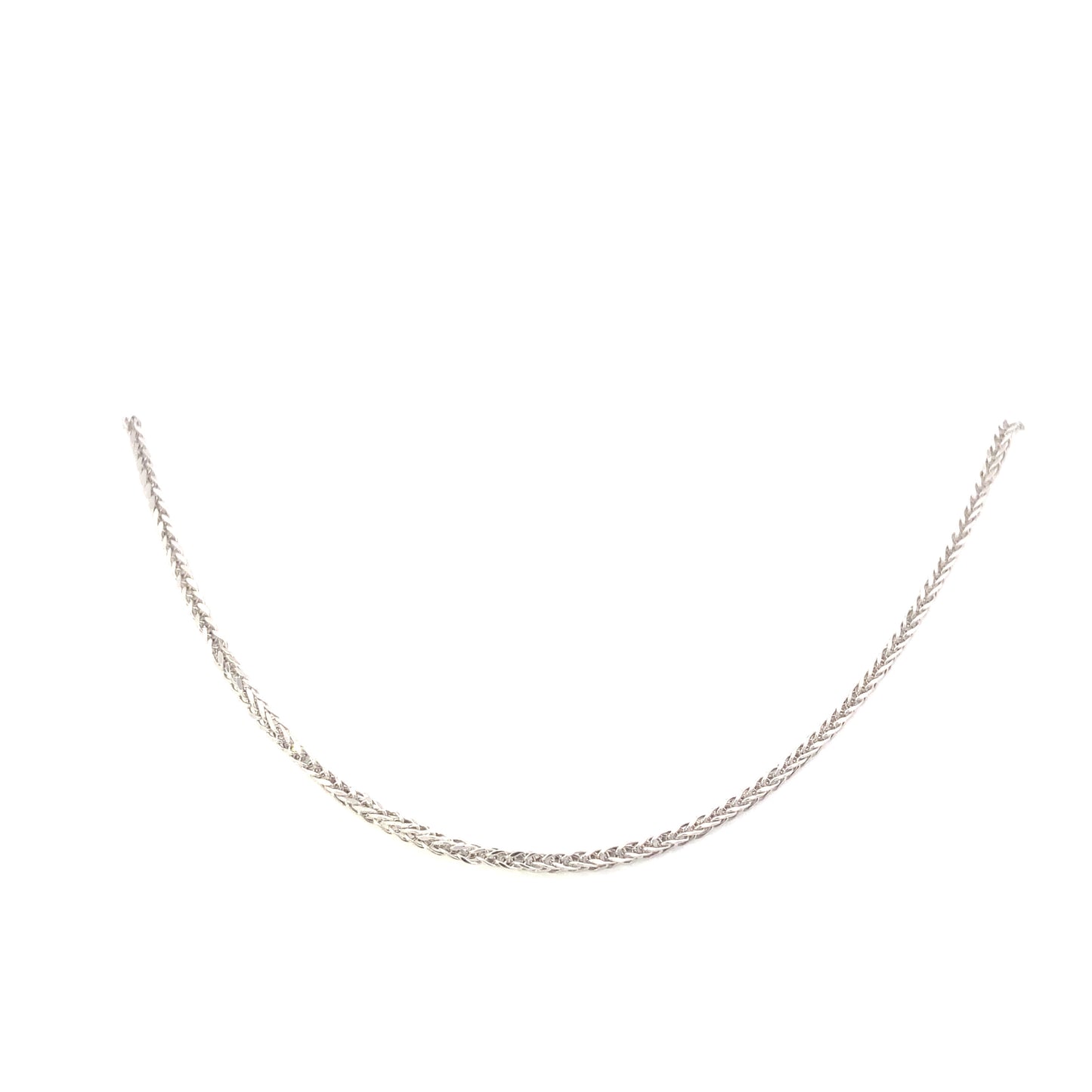 14K White Gold Franco Necklace | Luby Gold Collection | Luby