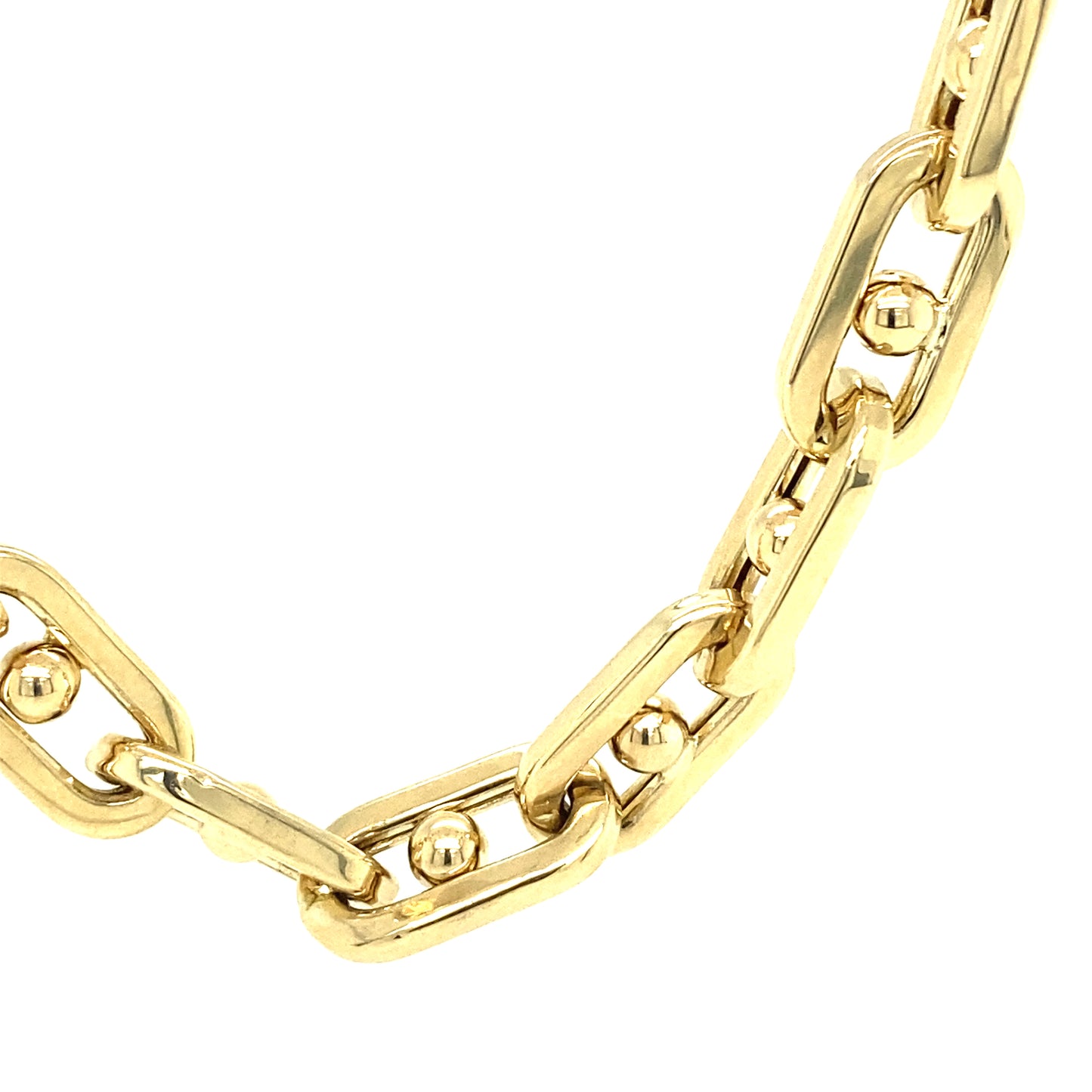 14K Gold Oval Link Ball Chain | Luby Gold Collection | Luby