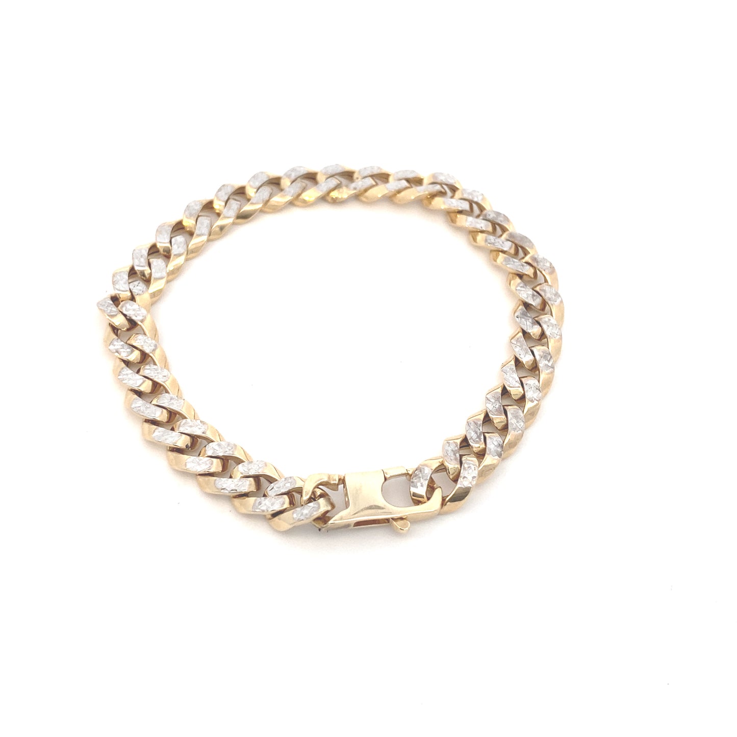 14k Gold Cuban Pave Link Bracelet | Luby Gold Collection | Luby