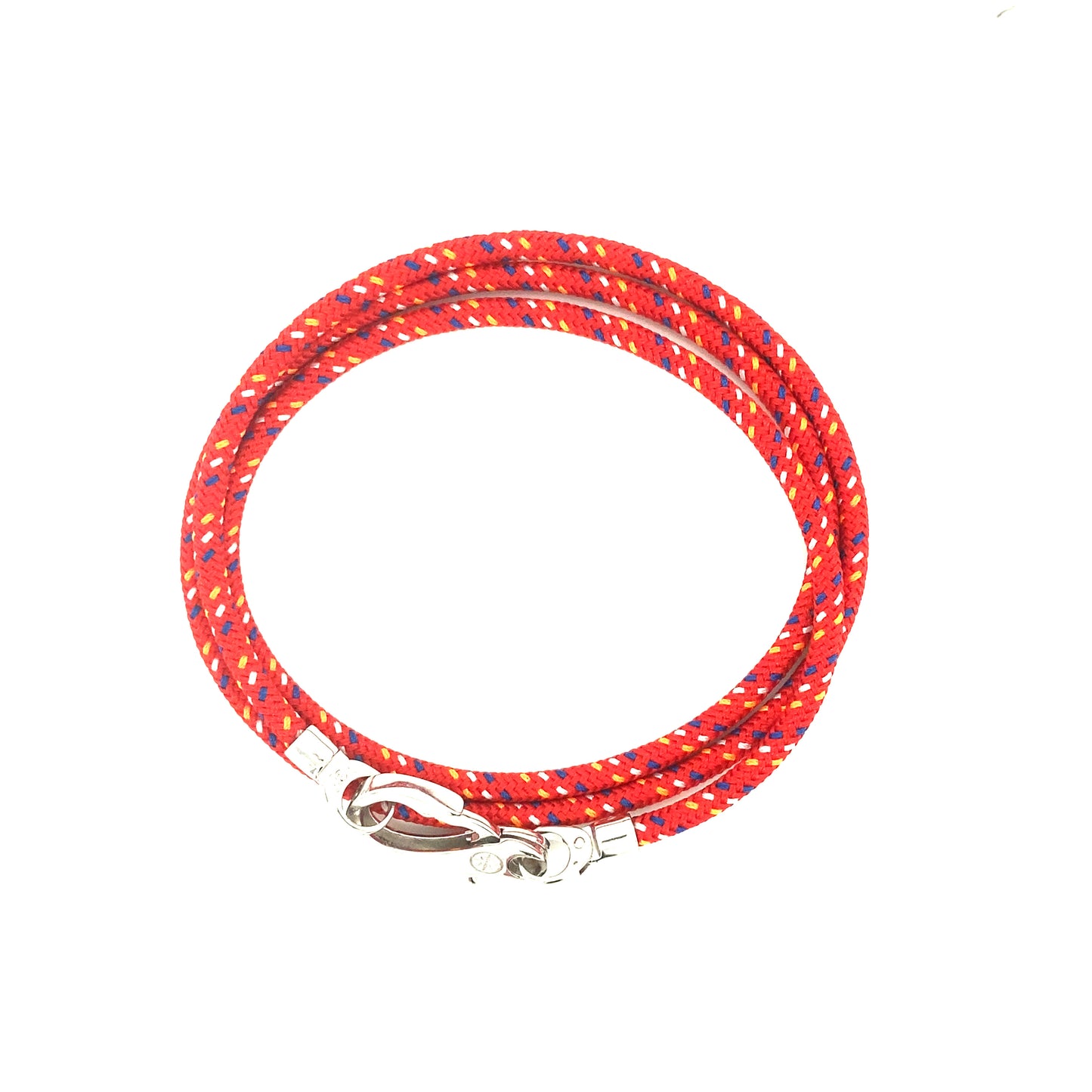Triple Cord Polyester Red Multi Color With Silver Hook | BORSARI | Luby