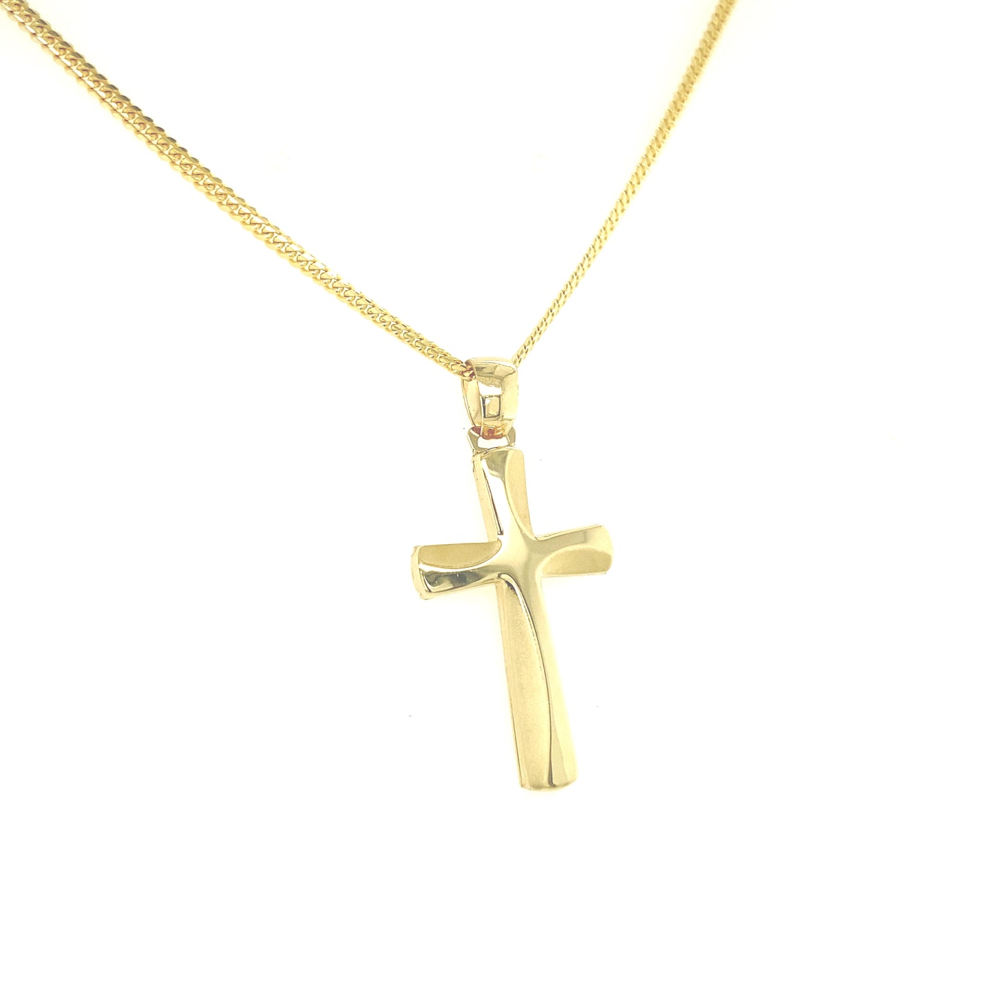14K Cross with Design Matte | Luby Gold Collection | Luby