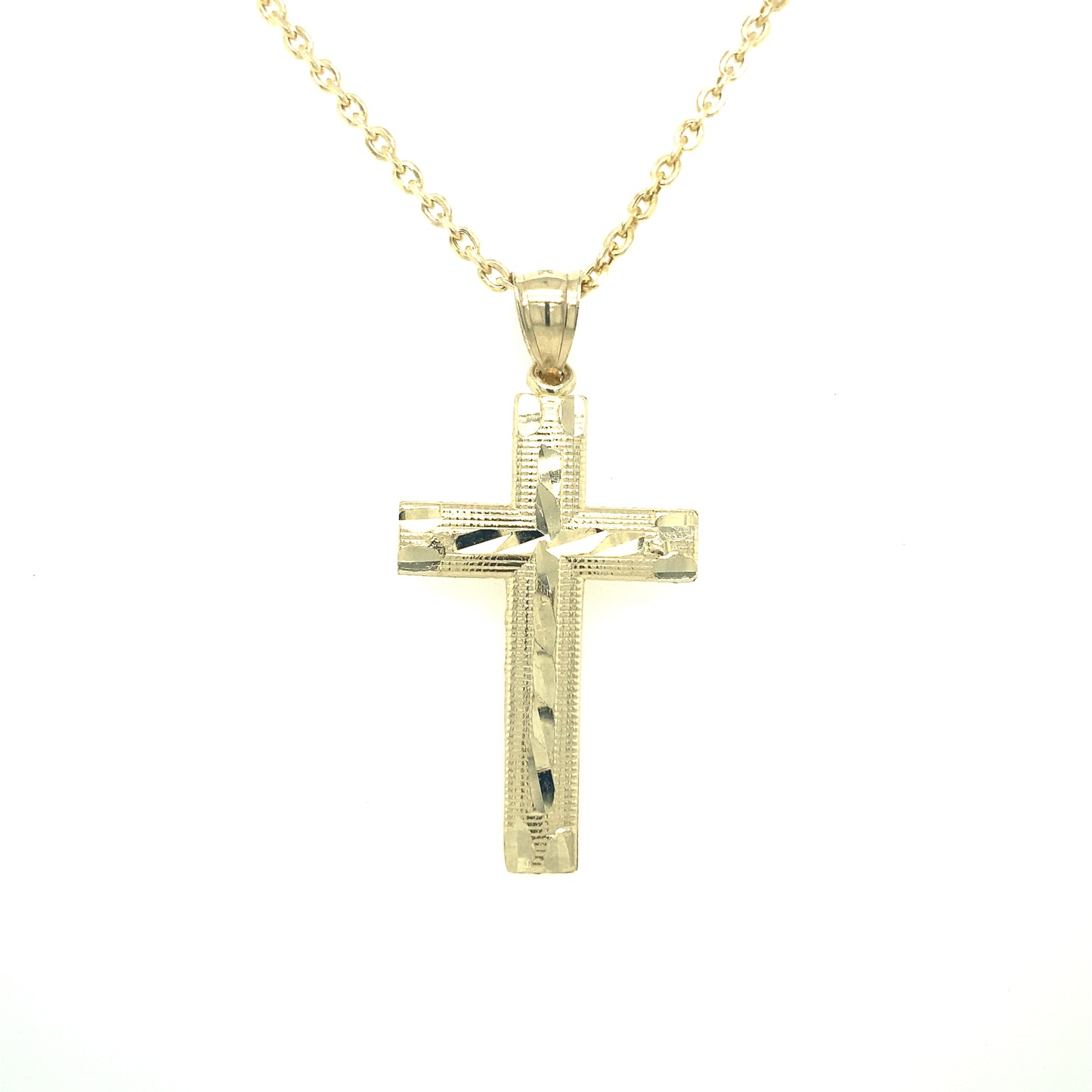 10K FANCY CROSS PENDANT | Luby Gold Collection | Luby