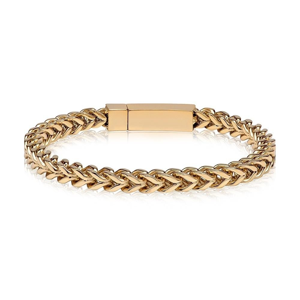 Stainless Steel Franco Link Bracelet | ARZ Steel | Luby