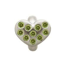 Peridot Heart of Love Charm (Silver/Green) | Endless Jewelry | Luby