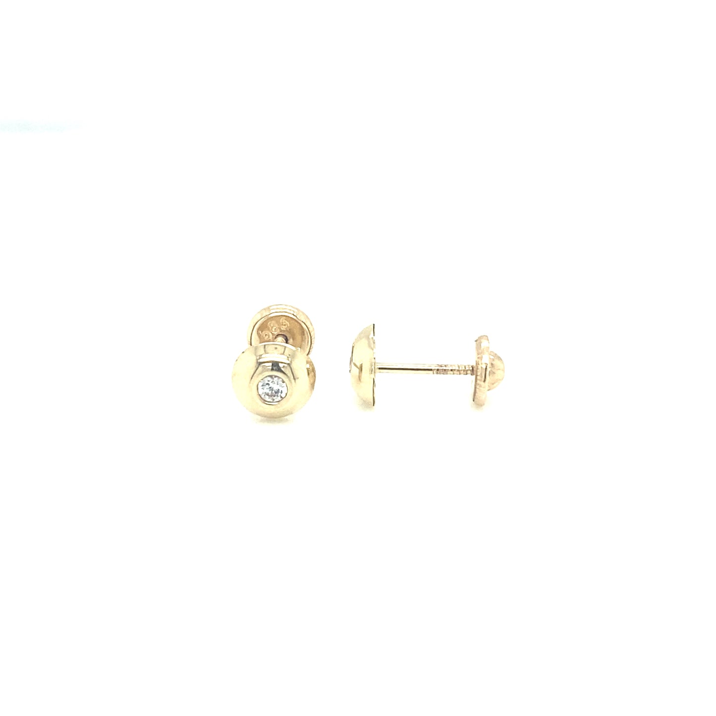 14K Gold Ball Center Earring | Luby Gold Collection | Luby