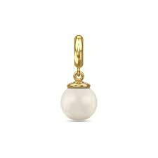 White Moon Eclipse Charm (Gold/White) | Endless Jewelry | Luby