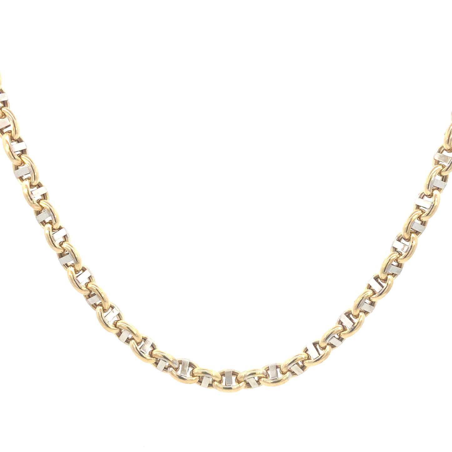 14K 2T Gold Marine Link Chain 21.5" | Luby Gold Collection | Luby