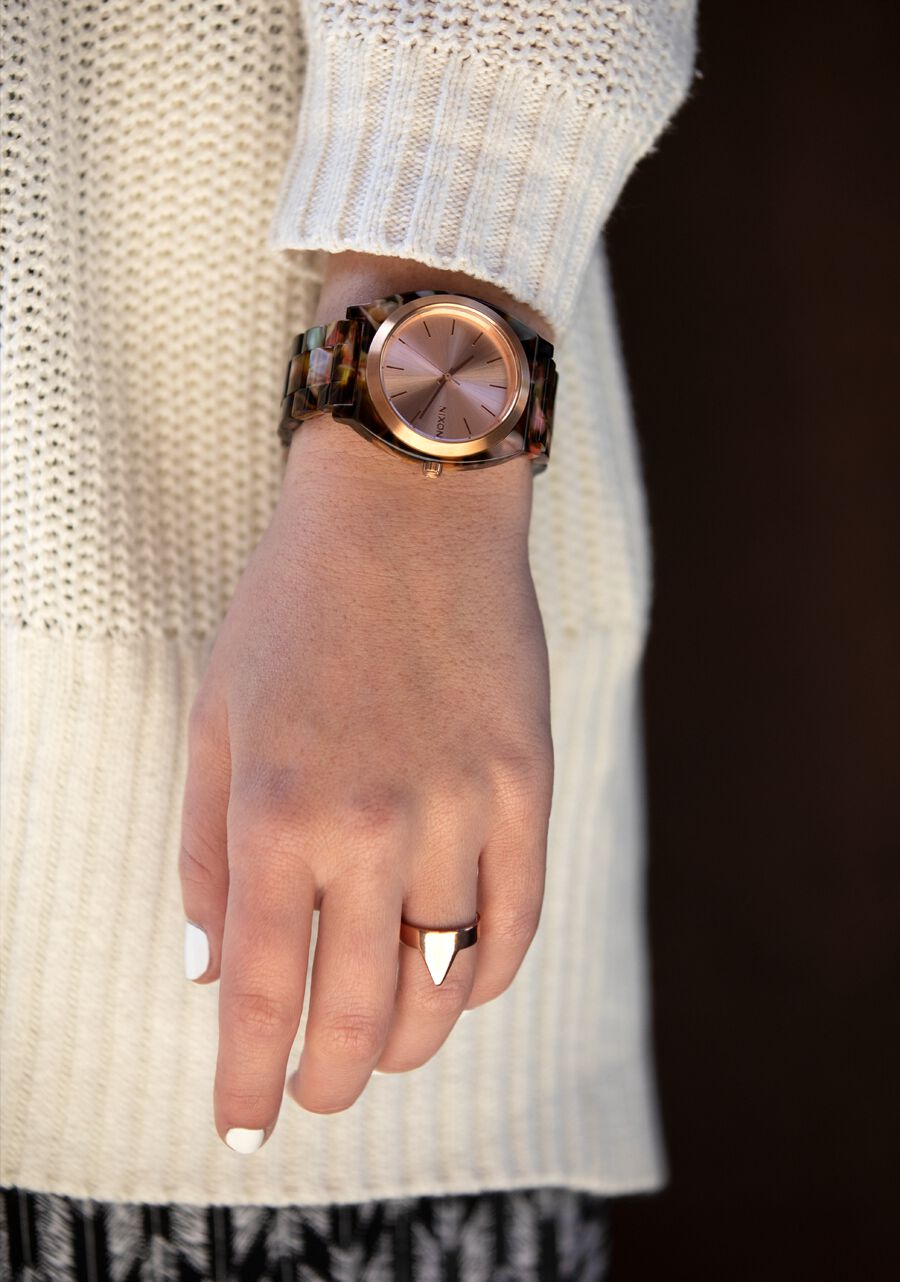 TIME TELLER ACETATE CREAM TORTOISE | Nixon | Luby