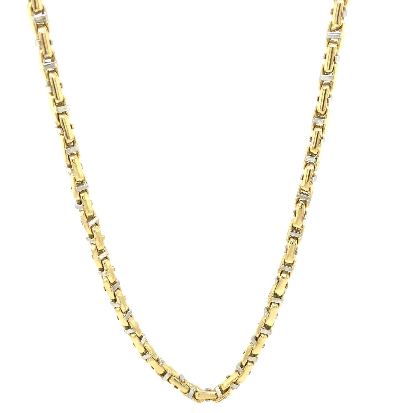 14K Marine Two-Tone Gold Necklace - 24'' | Luby Gold Collection | Luby