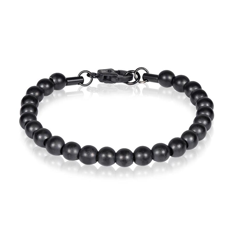 7mm Black Steel Bead Bracelet | ARZ Steel | Luby