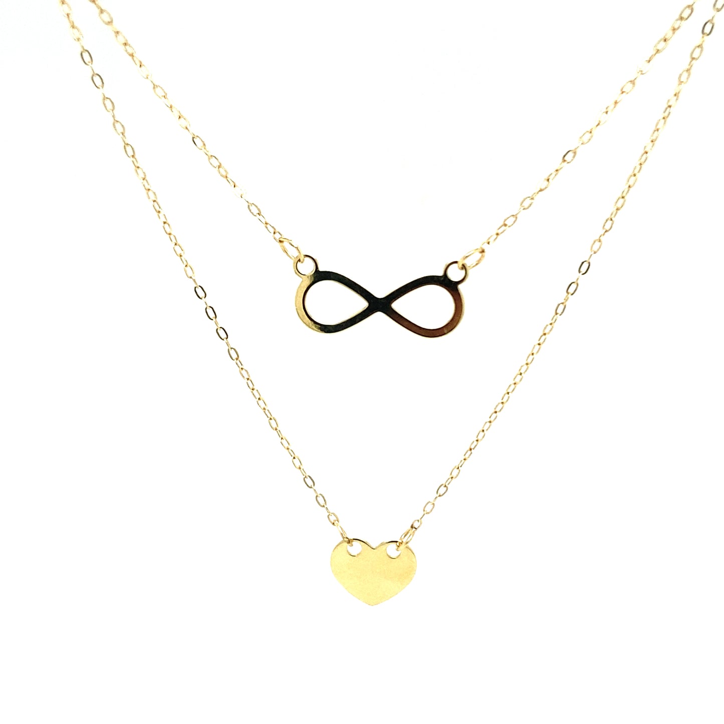 14K Gold Heart and Infinity Necklace | Luby Gold Collection | Luby