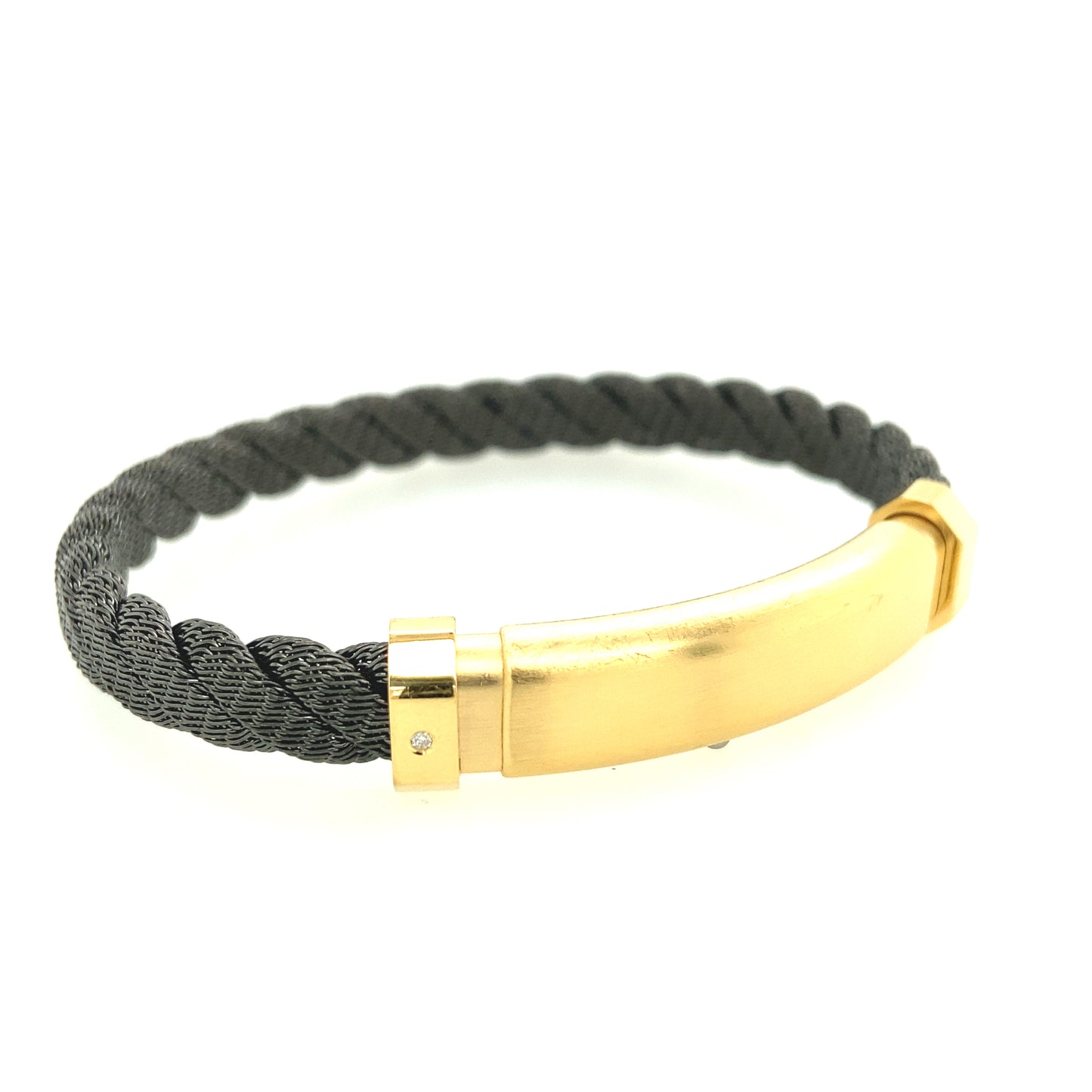 Borsari Gold Stainless Steel Rope Bangle | BORSARI | Luby