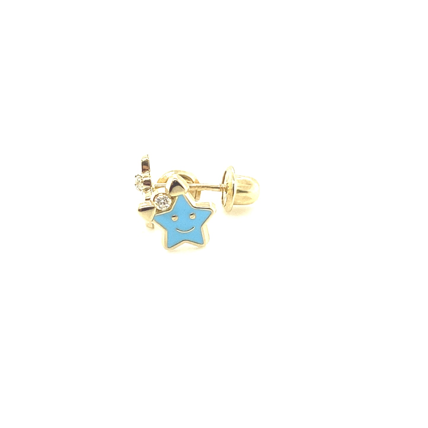 BLUE STAR WITH BOW AND ZIRCON | Children Collection | Luby