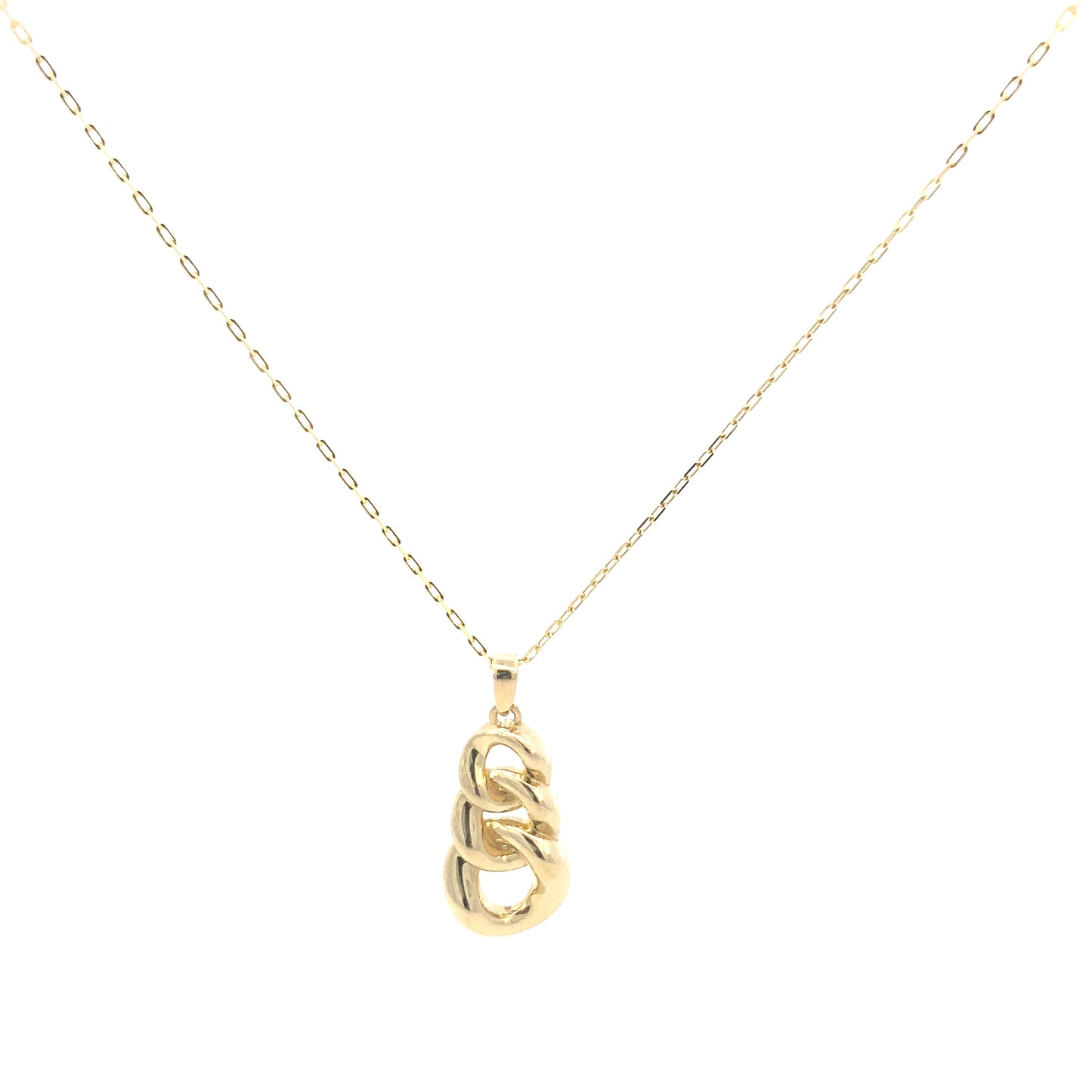 14K Gold Link Pendant with Chain | Luby Gold Collection | Luby