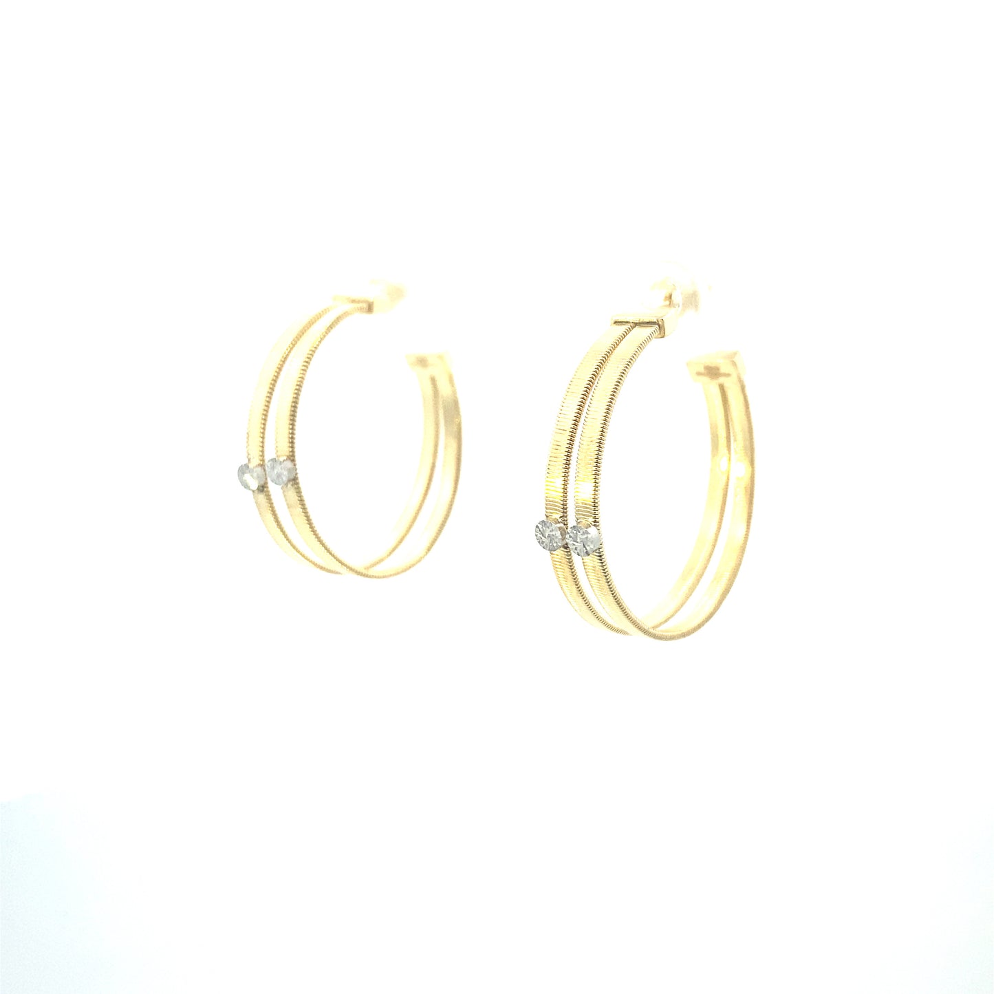 Marcello Pane Double Line Hoops | Marcello Pane | Luby