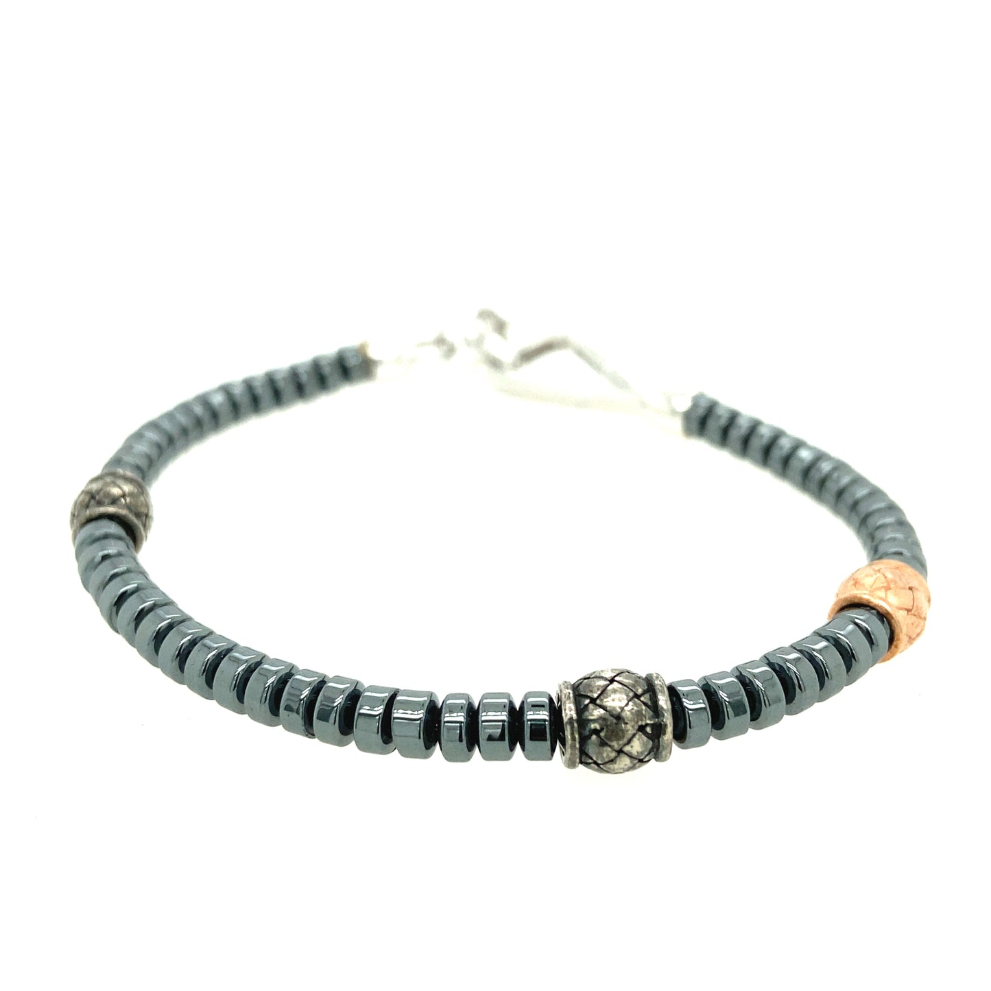 Grey Hermatite With Silver & Rose Gold Element | BORSARI | Luby