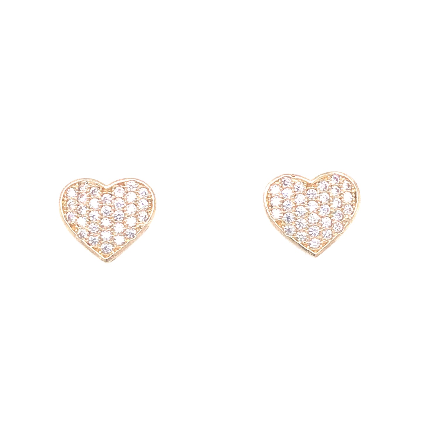 14k Earrings Heart With CZ | Luby Gold Collection | Luby