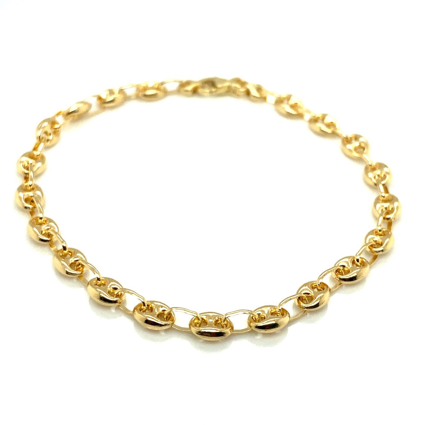 14K Gold Puff Link Bracelet 4.7mm | Luby Gold Collection | Luby