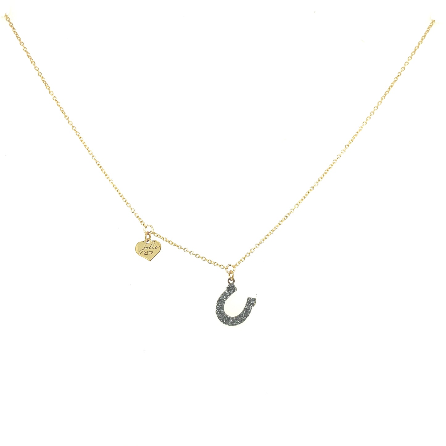 Horseshoe Gold Diamond Dust Necklace | Rebecca | Luby