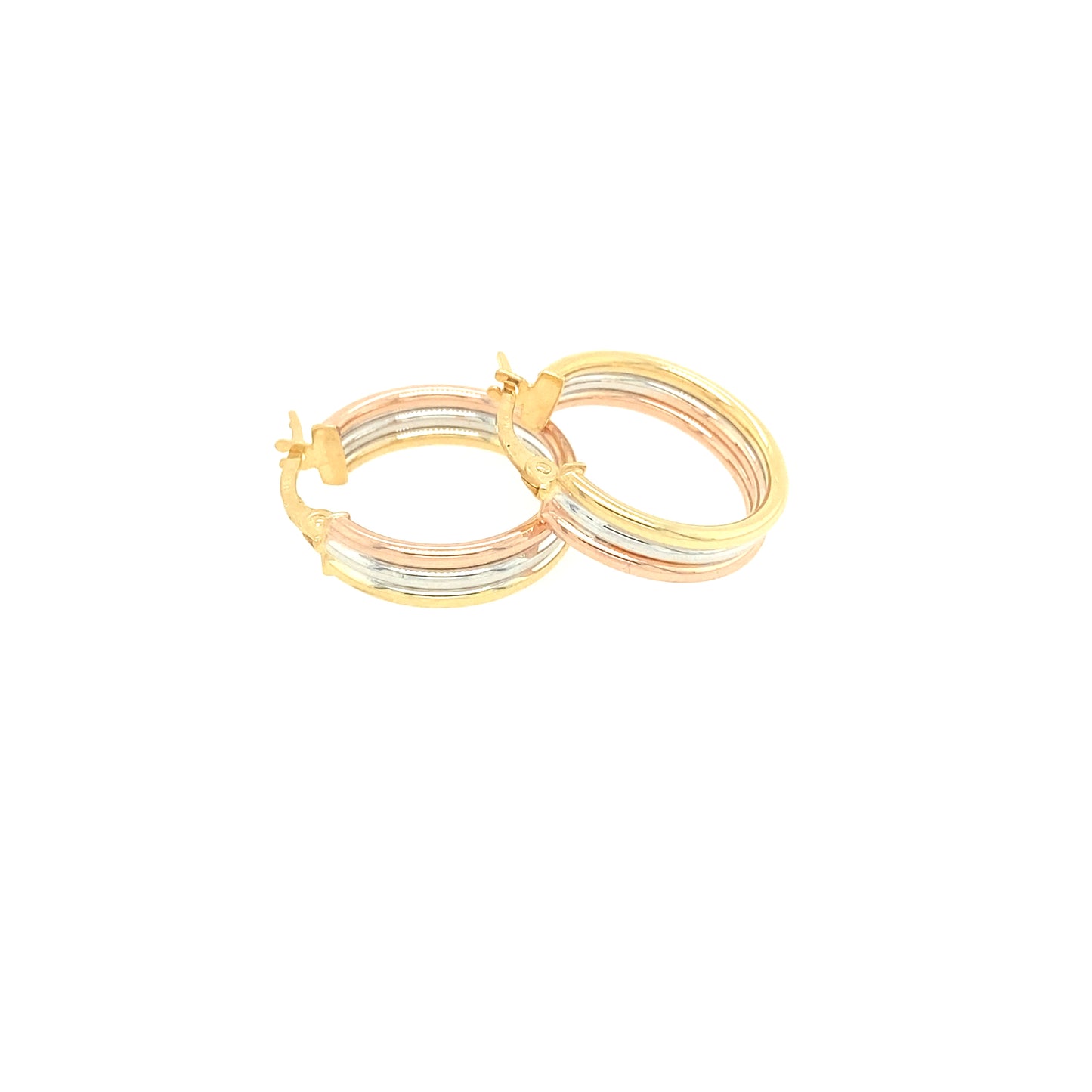 TRI-COLOR HOOPS | Luby Gold Collection | Luby