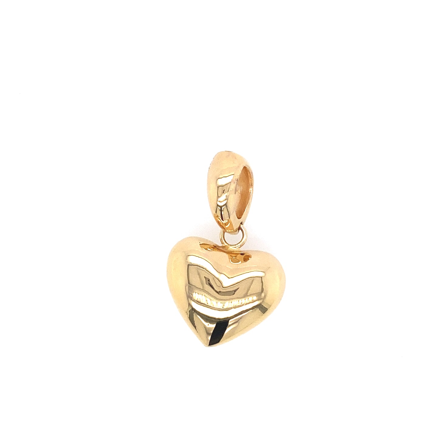 14K Gold Puff Pendant Heart | Luby Gold Collection | Luby