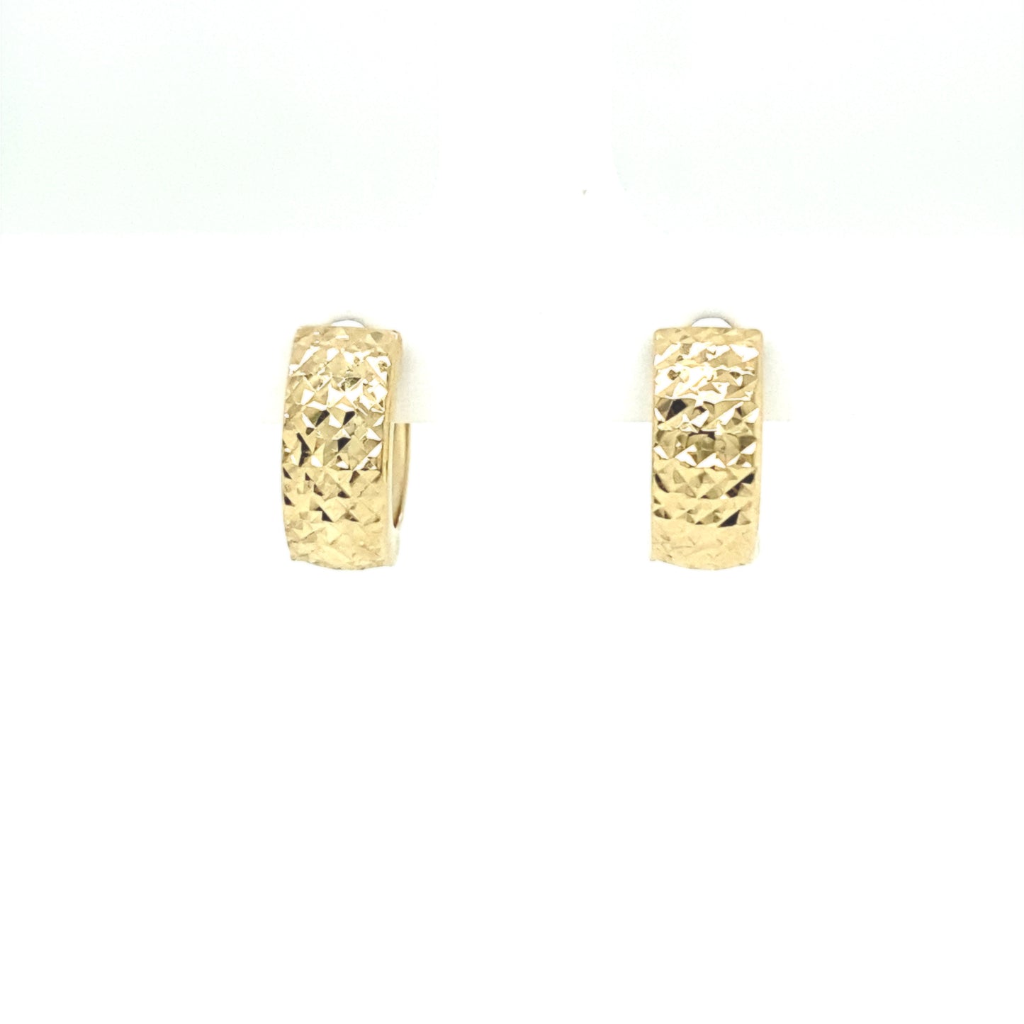 14K Gold Faceted Hoop | Luby Gold Collection | Luby