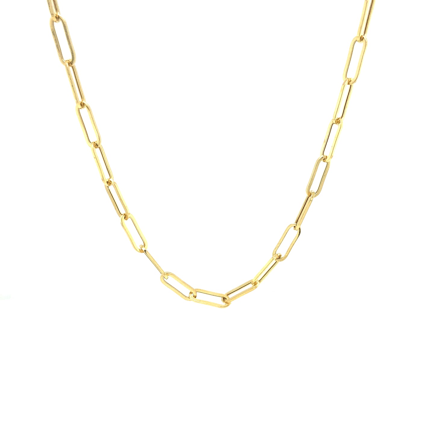 14K Small Paper Clip Necklace | Luby Gold Collection | Luby