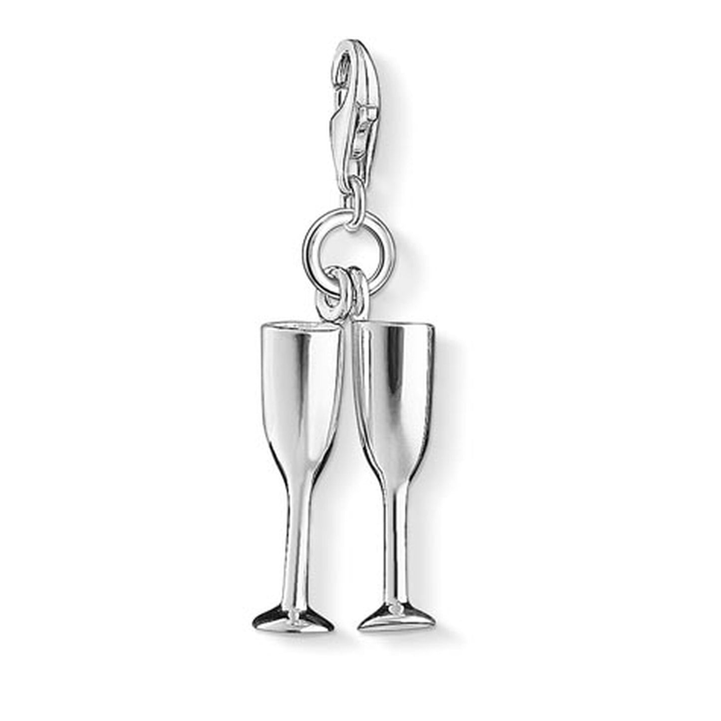 Champagne Glasses Charm (Silver) | Thomas Sabo | Luby