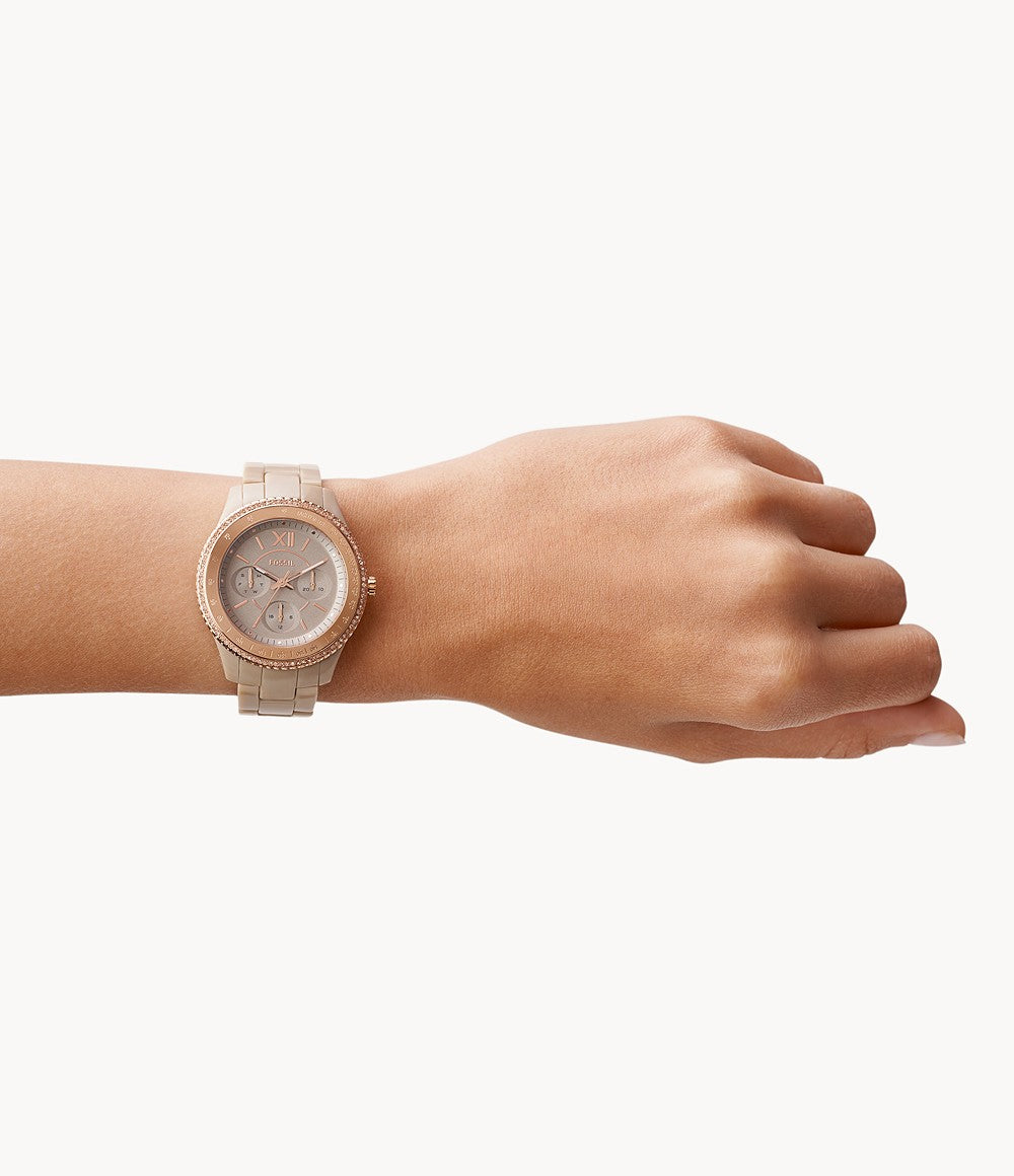 Stella Multifunction Caramel Ceramic Watch | Fossil | Luby
