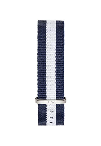 Classy Glasgow Watch Strap (Navy Blue/White/Silver) | Daniel Wellington | Luby