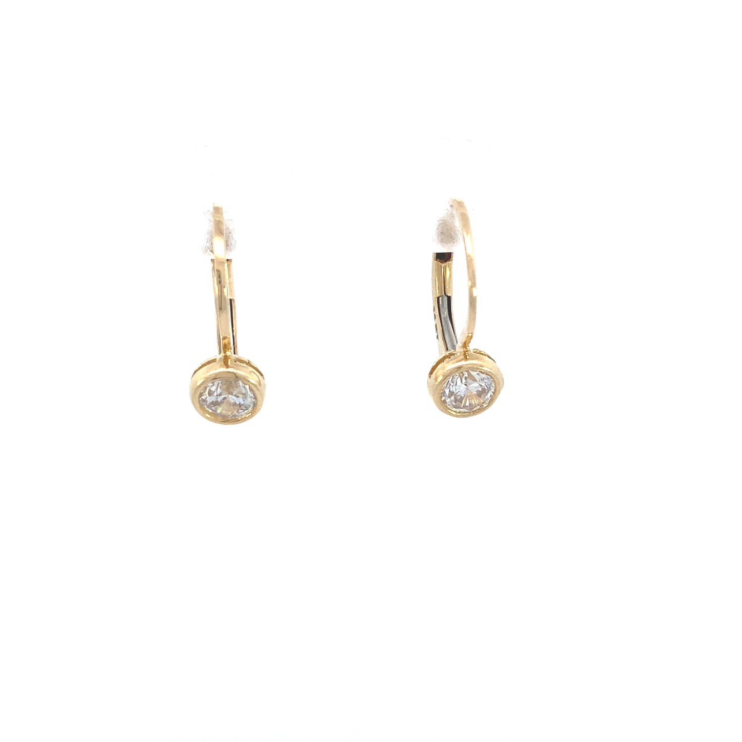 14K Gold Hoops CZ Earrings | Luby Gold Collection | Luby