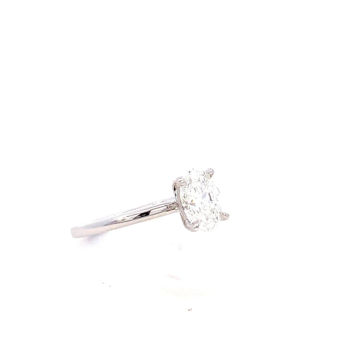 14K Lab Grown Diamond Solitaire Engagement Ring | Smiling Rocks | Luby