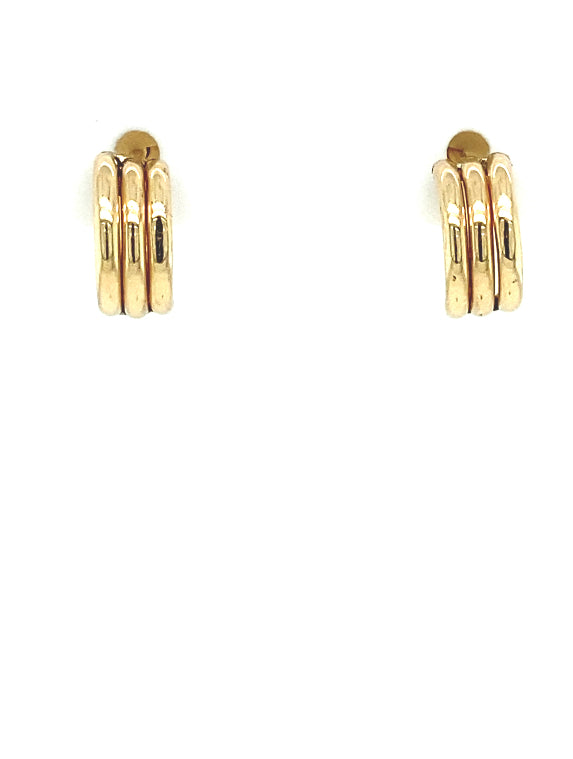 14K FANCY STUD HALF MOON | Luby Gold Collection | Luby