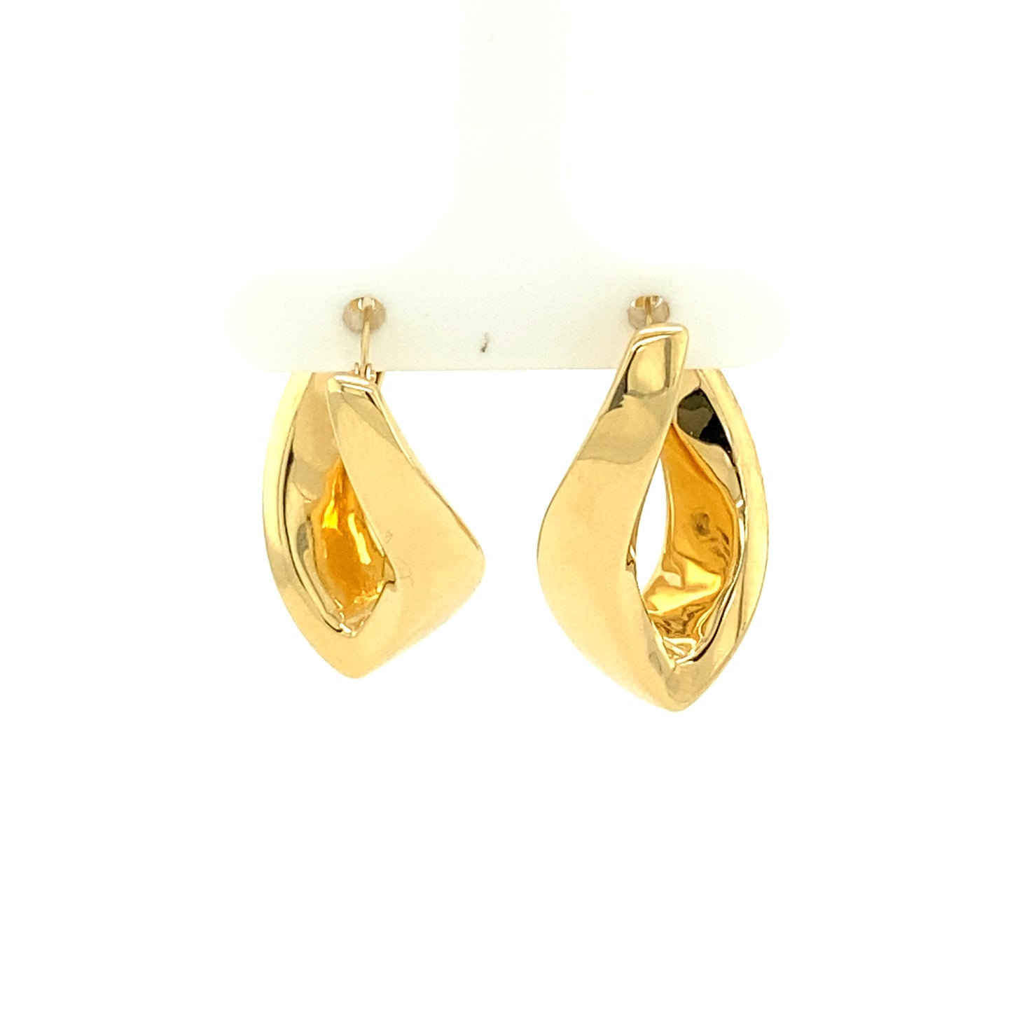 14K Gold Curve Hoops Earrings | Luby Gold Collection | Luby